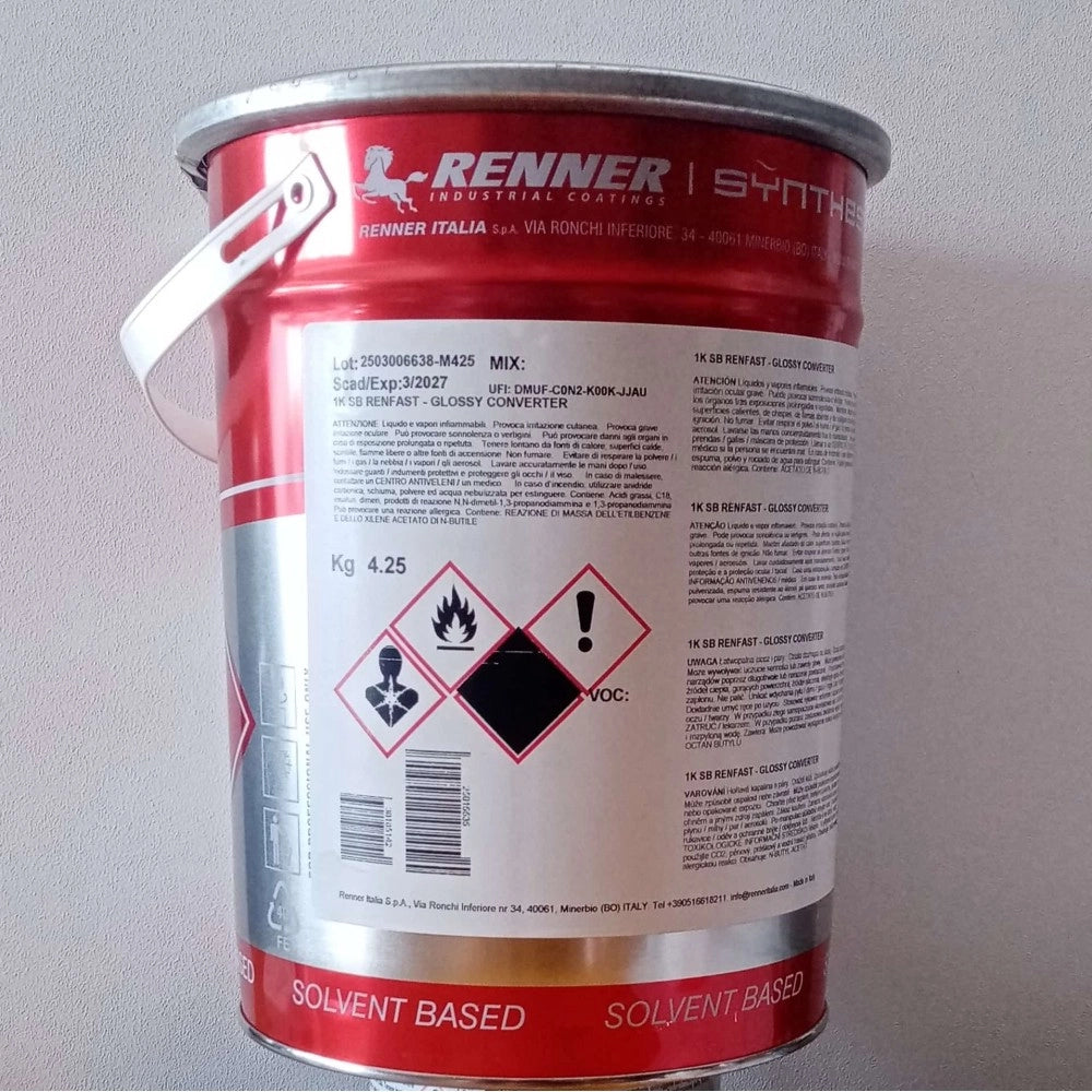 Renner renfast 5kg smalto lucido - tutti i ral 5000 - base nitro a rapida essiccazione, colore  ral 5023 - blu distante