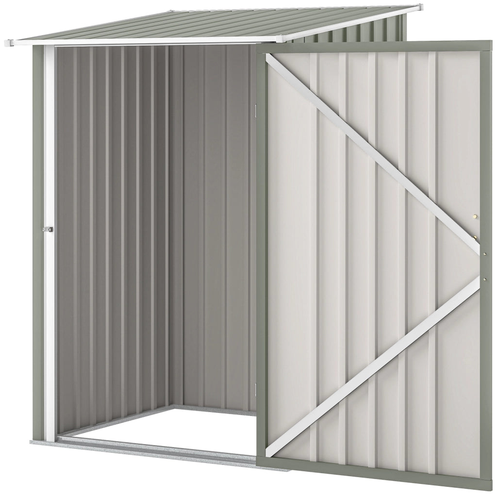 Casetta da Giardino Porta Attrezzi ¨C Xylo ¨C Acciaio Galvanizzato Grigio Chiaro 100x104x160 cm