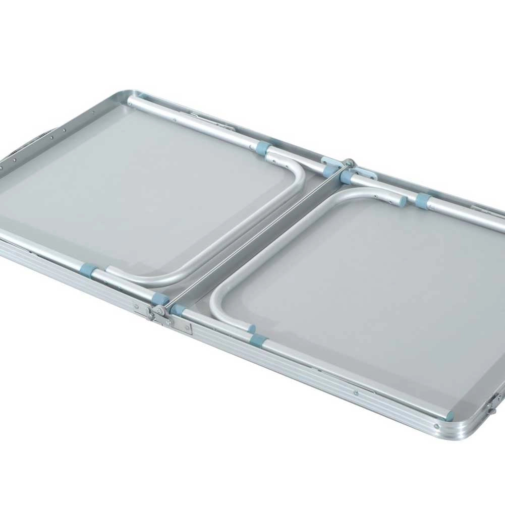 Tavolo Pieghevole Campeggio PicNic 120x60 H 55-70cm con 4 Sgabelli Alluminio