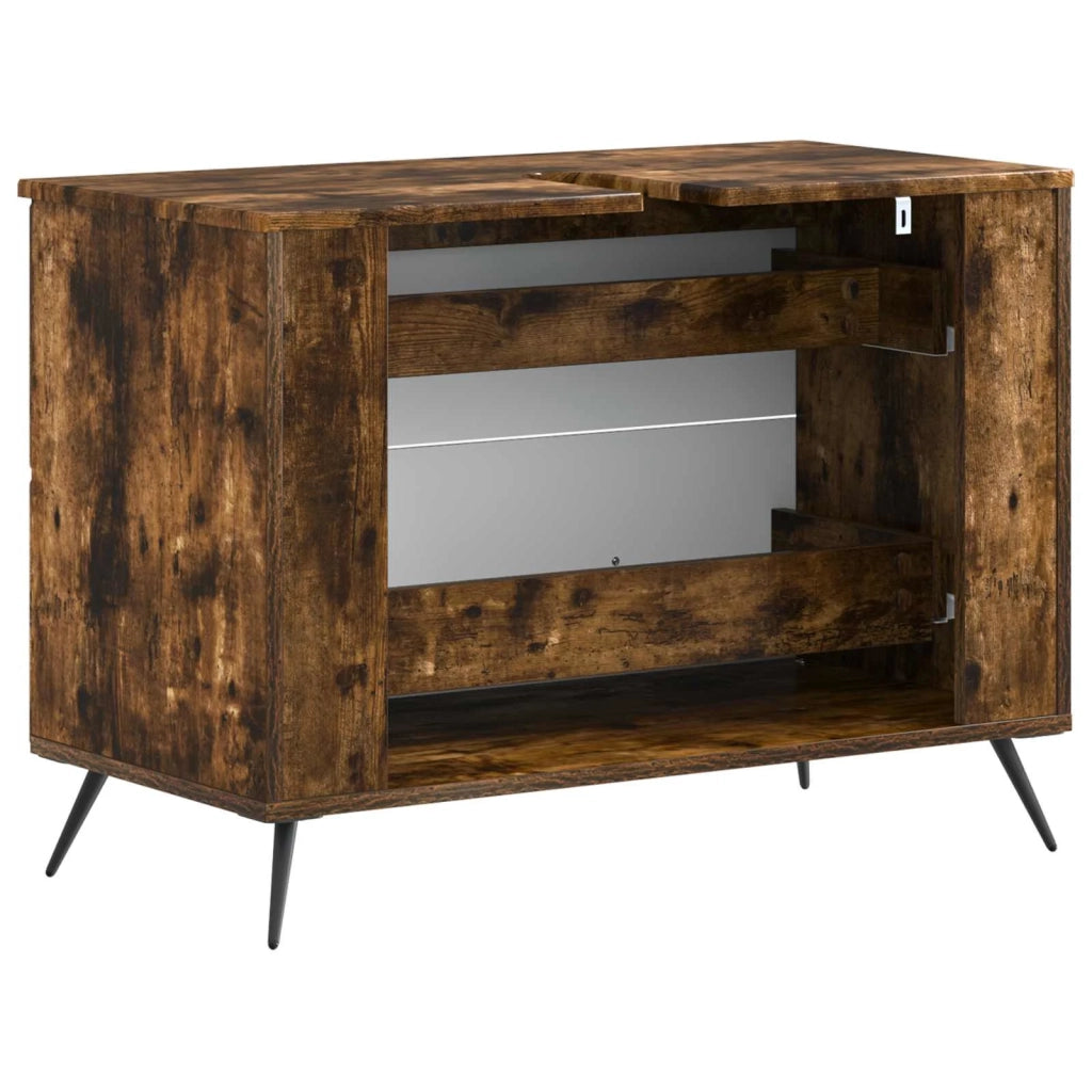 Armadio per Lavabo da Bagno BREDA Rovere Fumo 82 x 41 x 59 cm 897460