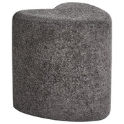 Pouf poggiapiedi imbottito a forma di cuore Pouf ottomano in ciniglia grigio scuro camera da letto soggiorno