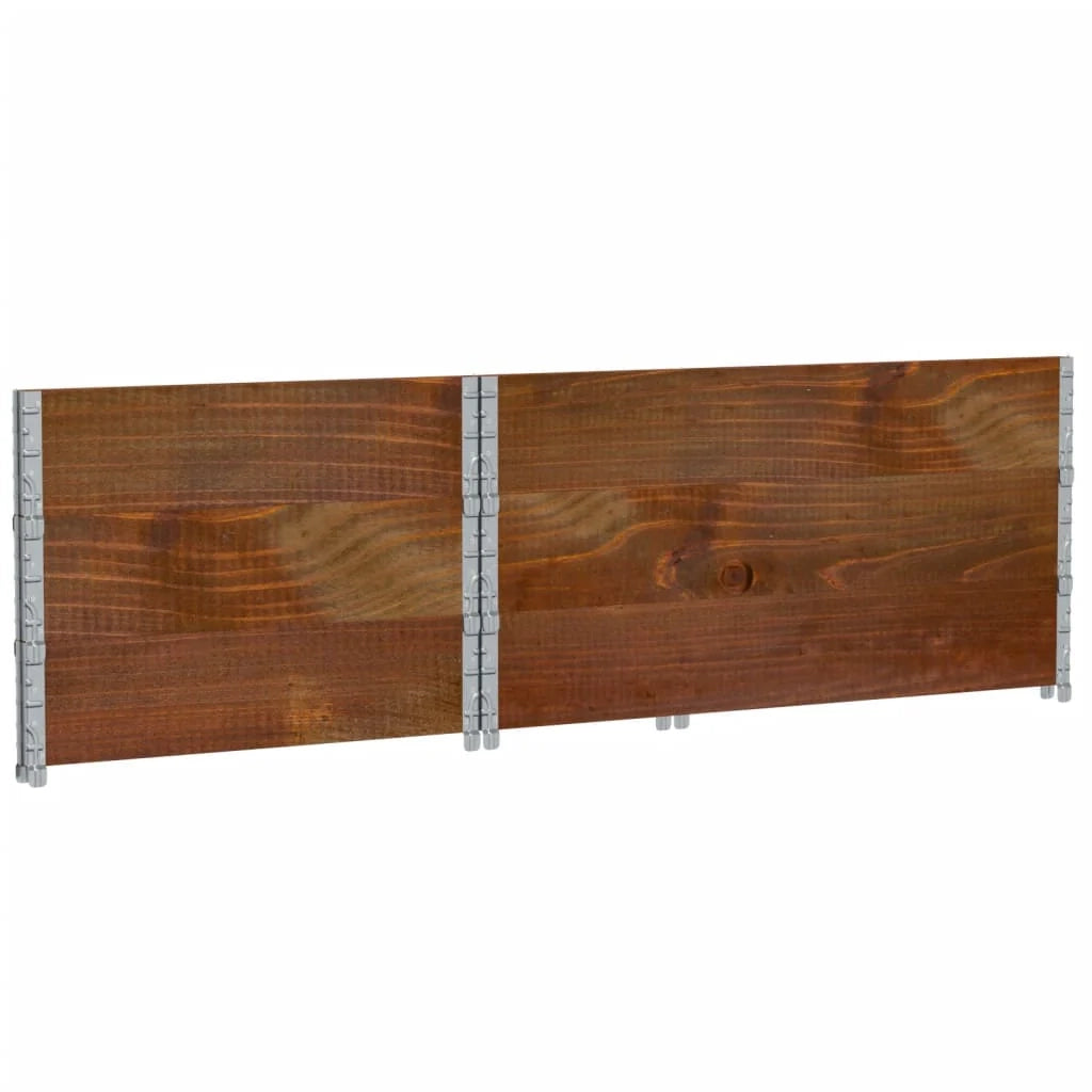 Vassoio per fioriera aiuola rialzata piante fiori terrazza giardino 120 x 80 cm legno massello di pino marrone 02_0037409
