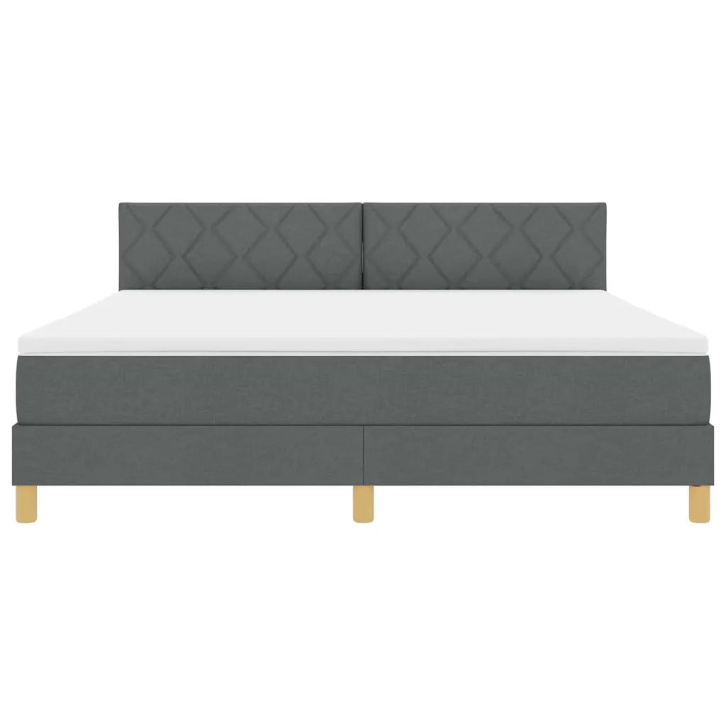 Letto a molle con cuscino Grigio scuro 180 x 200 cm Tessuto 3339015