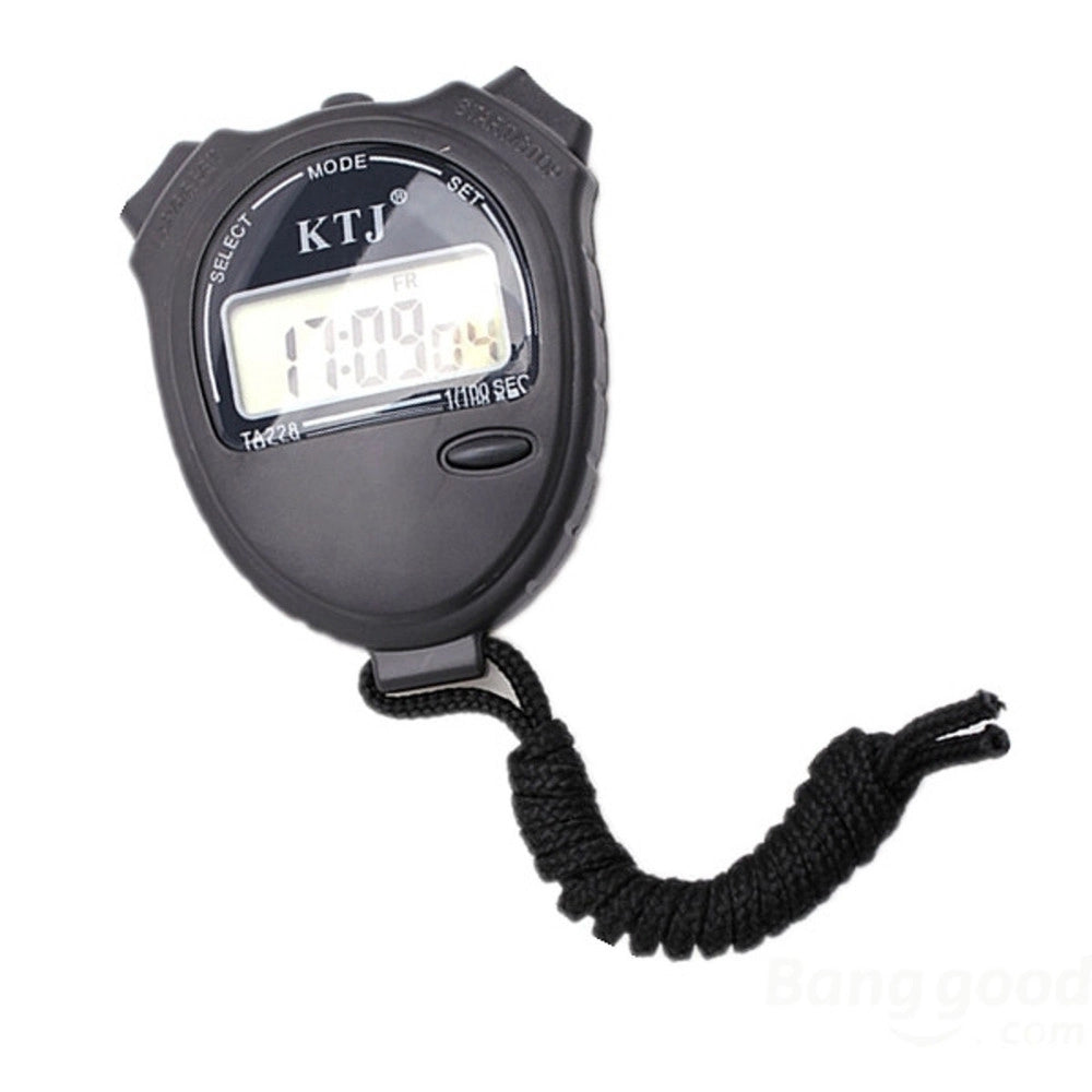 Trade Shop - Cronometro Cronografo Digitale Con Display Lcd Pro Sport Fitness Palestra Ta228 -