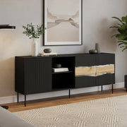 Madia Mestrino, Credenza un Ripiano, 190x40x80h cm Nero