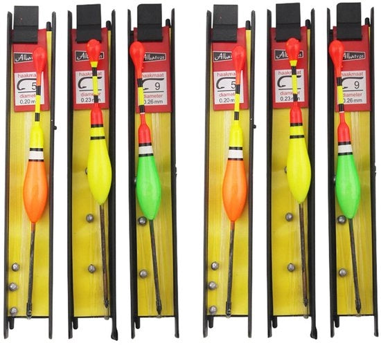 Attrezzi per pesca a mare 6 pezzi - Lanciatori di esche 5#/7#/9# - Corda per pesca - Lanciatori di esche in legno di alta qualità - Cavi in acciaio inox - Manubri di gomma resistente all'usura