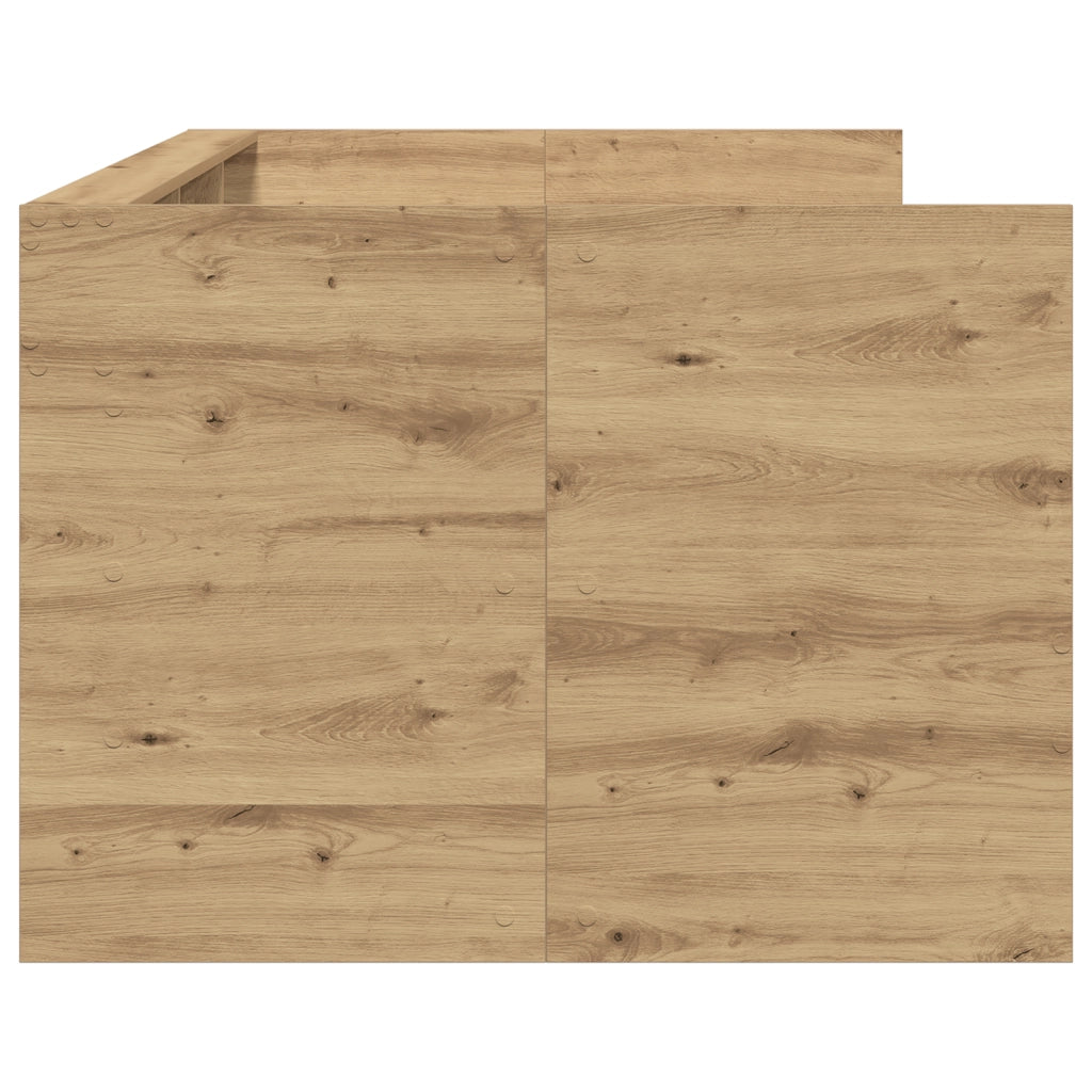 Divano Letto con Cassetti Rovere Artigianale Legno Ingenerizzato