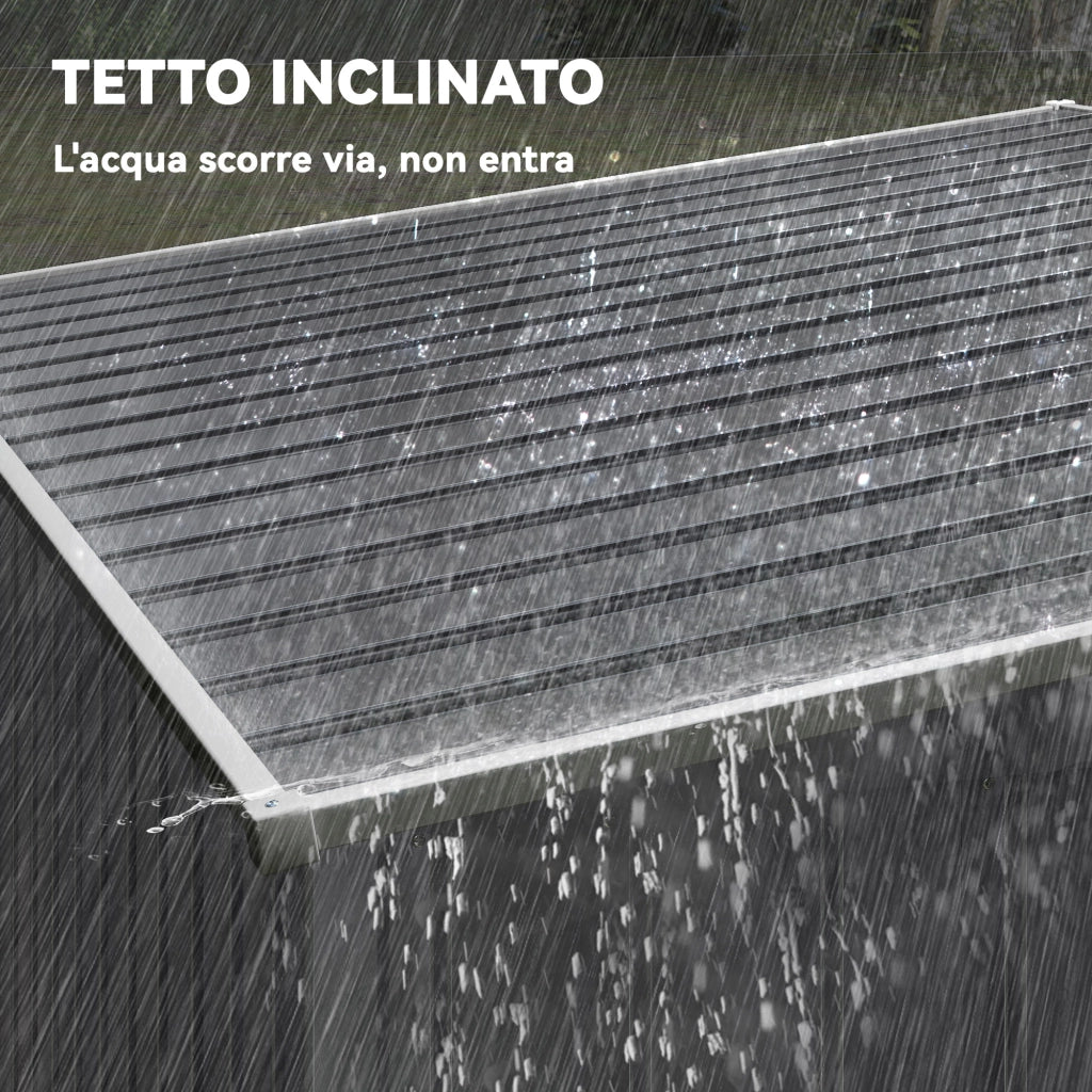 Capanno Attrezzi Giardino in Metallo ¨C zephmum ¨C Grigio Scuro 150x200x200 cm