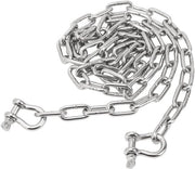 Catena di sicurezza alta qualità - 1,8m Acciaio inossidabile - Due bulloni 5/16 pollici - Maggiore capacità di trattenuta - Installazione facile - Stabilità affidabile