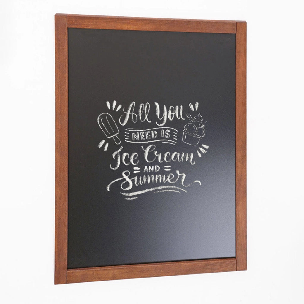 Lavagna con Cornice in Legno 80x120 cm in Legno Dark Wood