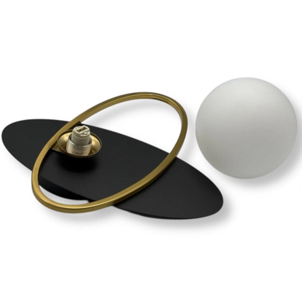 Trade Shop - Applique Lampada Da Interno A Parete In Stile Contemporaneo Con Attacco G9 Nero Oro Aq58 -