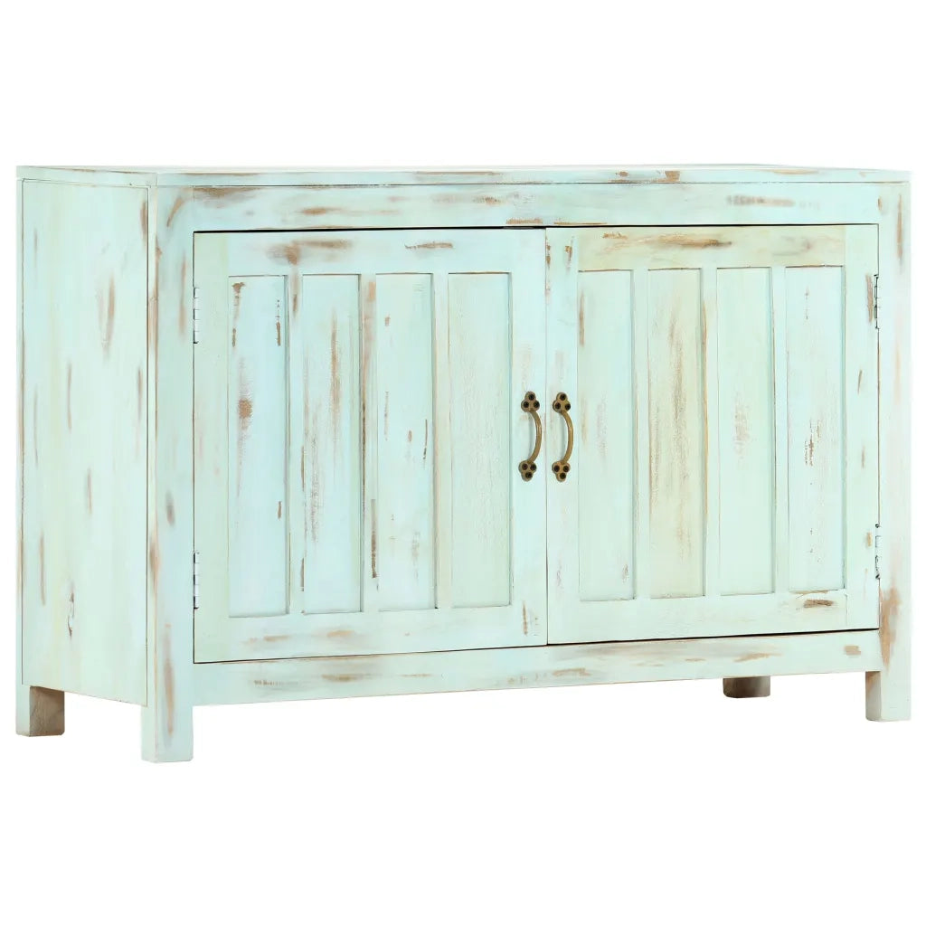 Credenza Azzurra 110x35x70 cm in Legno Massello di Mango cod mxl 21291