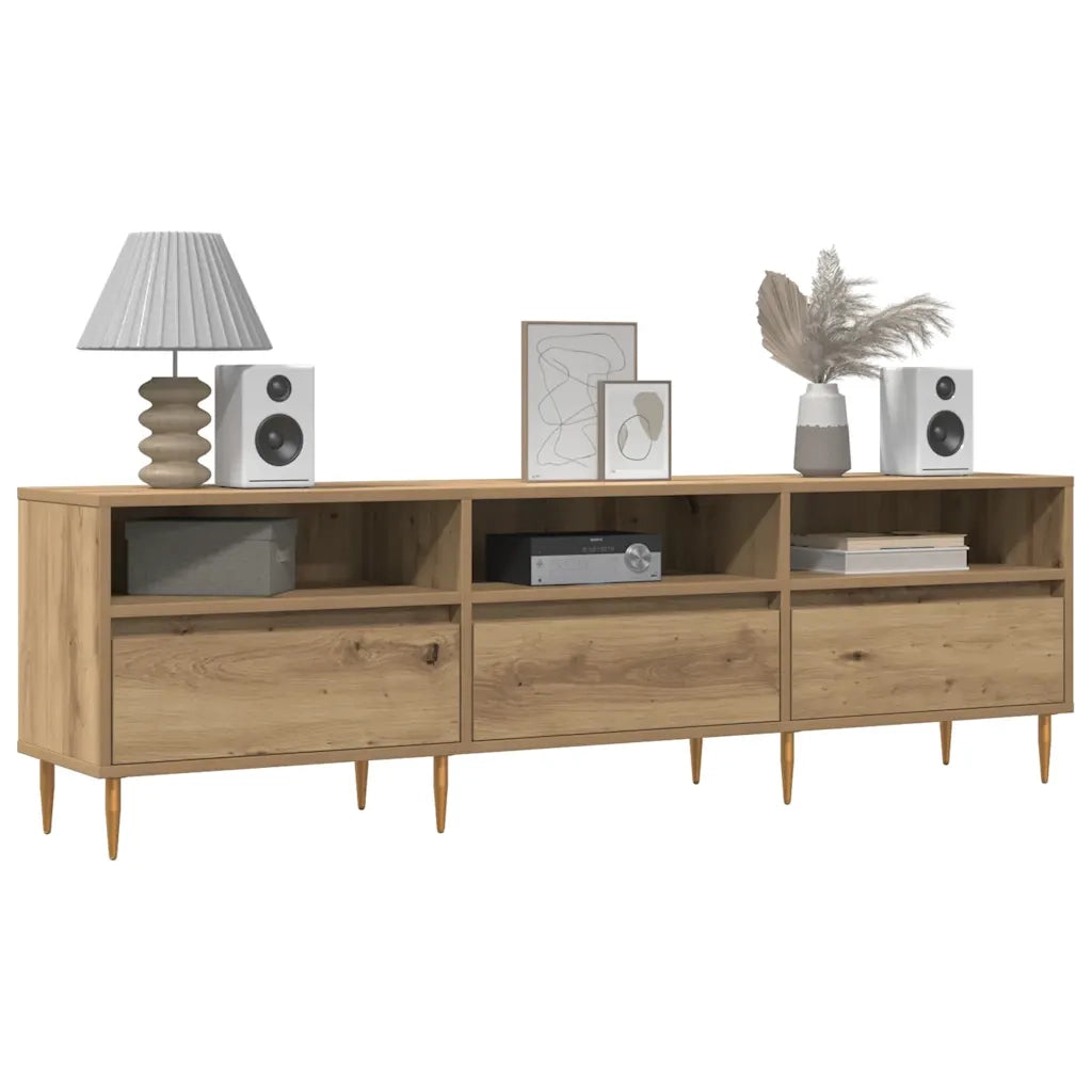 Mobile Porta TV Rovere Artigianale 150x30x44,5 cm Multistrato