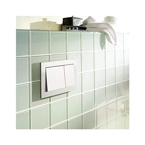Placca bianca sottile doppio scarico cassetta 9240700 tece