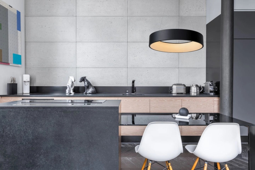 Lampada a sospensione Lucide Talowe LED 39W nera Ø60