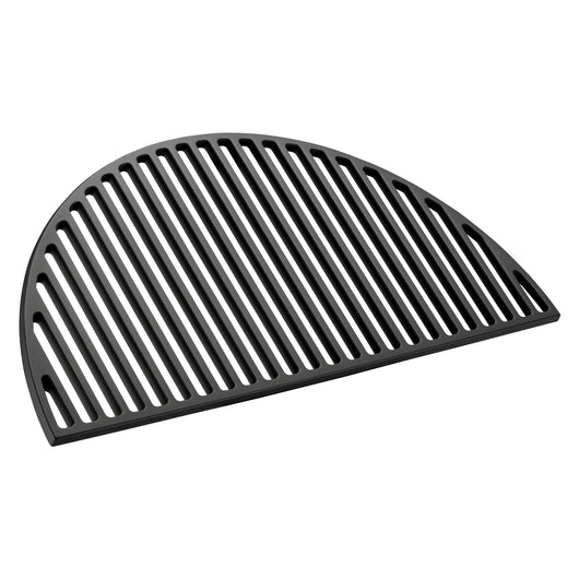 Griglia in ghisa, forma a mezza luna, 55 x 26,5 x 0,9 cm, per barbecue, bistecchiera, ideale per grigliare carne, pesce, verdure