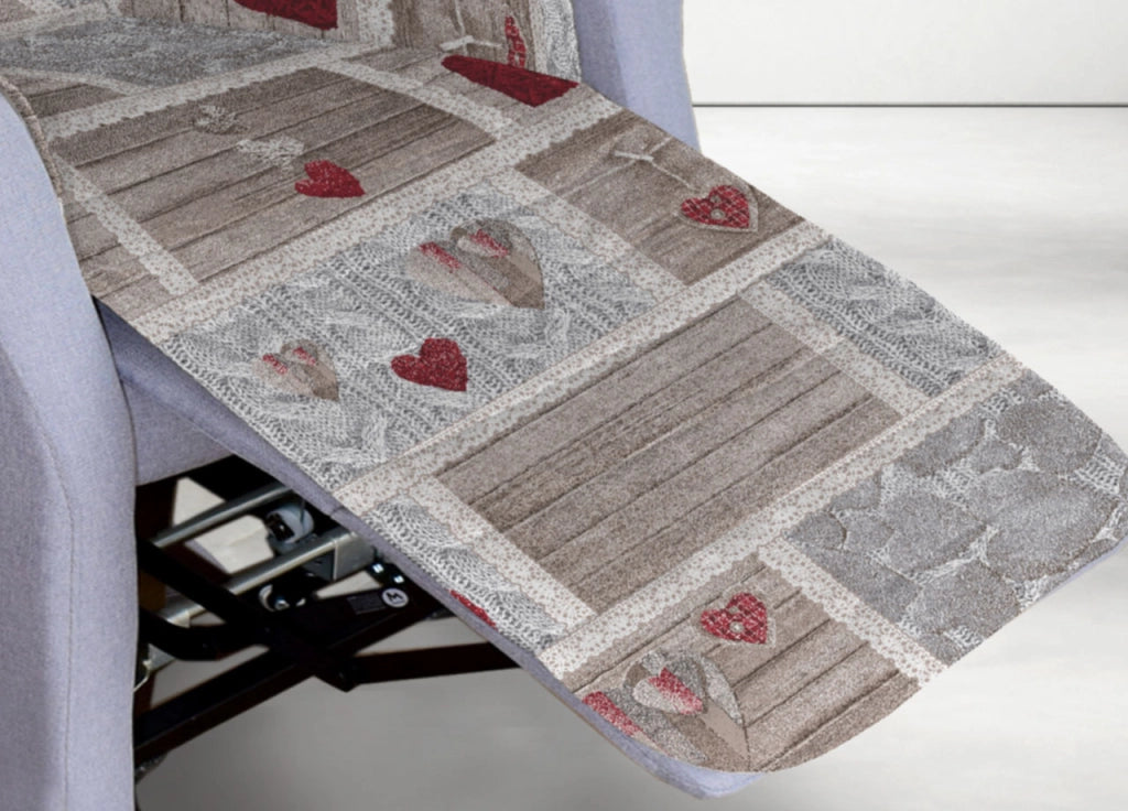 Copripoltrona Reclinabile Trapuntata Shabby Love Poltrona Relax Linea Pensieri Delicati - Poltrona - Rosso