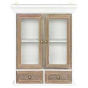 Armadietto a Muro Bianco 49x22x59 cm in Legno Multistrato 280073