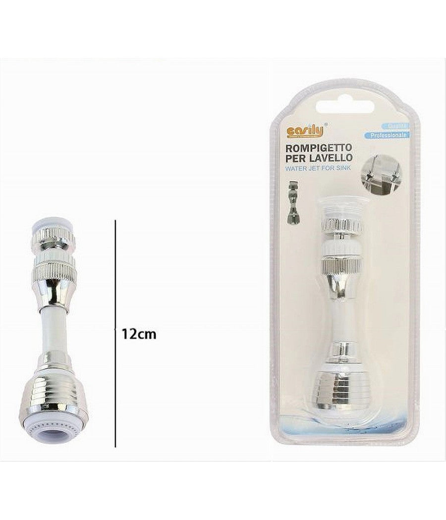 Aeratore Rompigetto Lavello Rubinetto Cucina Cromato Snodato Bianco Cromo 87166         