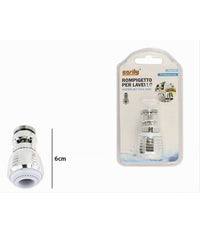 Aeratore Rompigetto Per Rubinetto Lavello Cucina Cromato Bianco Snodato 6cm 87161         
