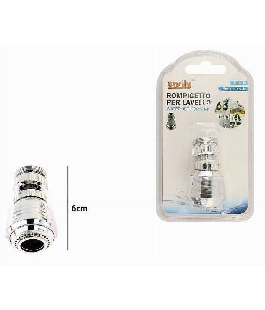 Aeratore Rompigetto Per Rubinetto Lavello Cucina Cromato Snodato 6 Cm 87165         