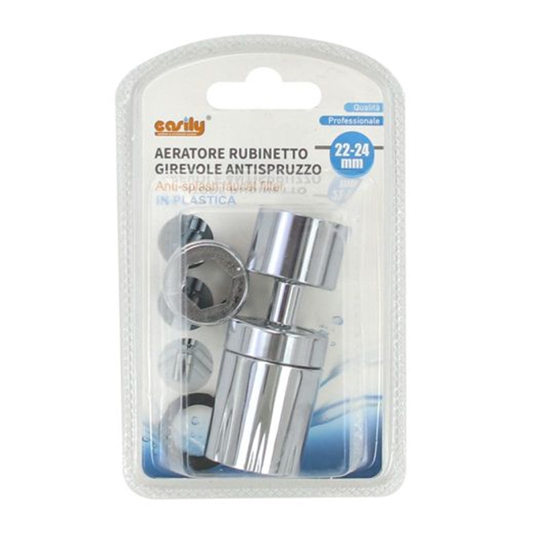 Trade Shop - Aeratore Rompigetto Prolunga Rubinetto Girevole Antispruzzo In Plastica 22-24mm 87977         