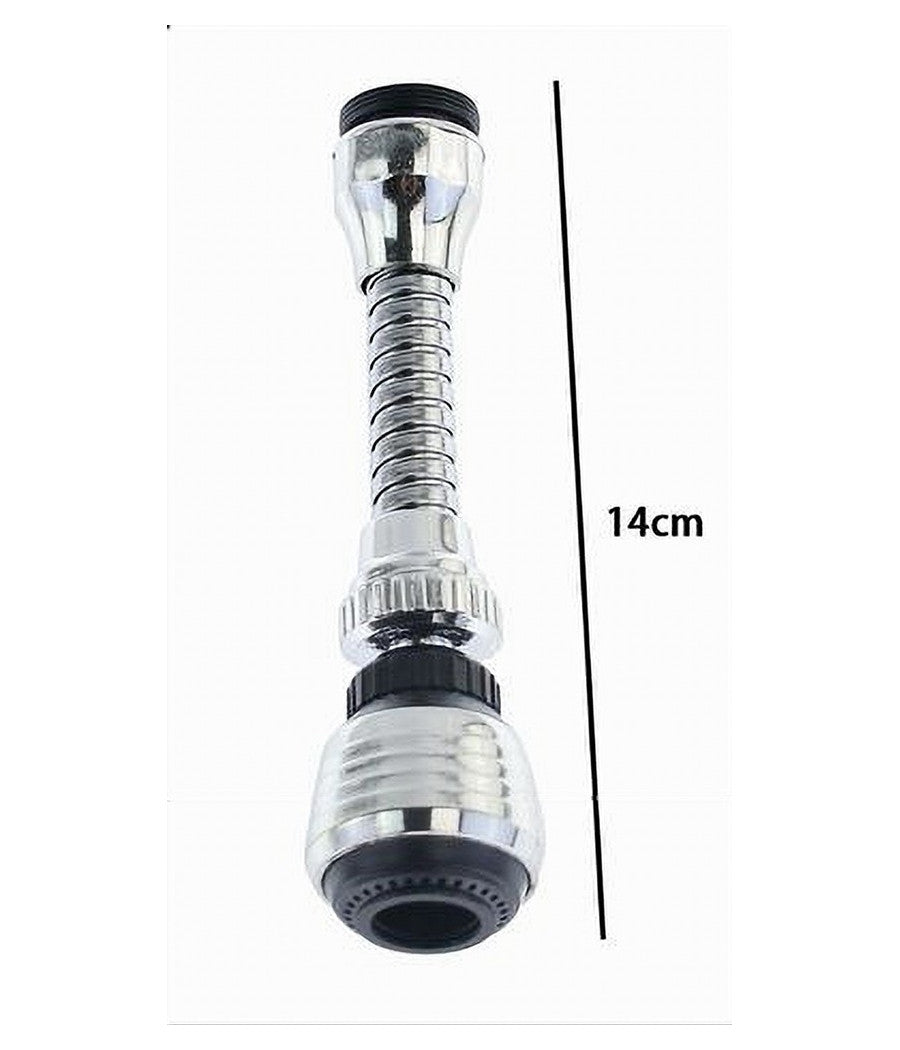 Aeratore Rompigetto Rubinetto Cucina Cromato Nero Snodato Flessibile 14cm 87158         