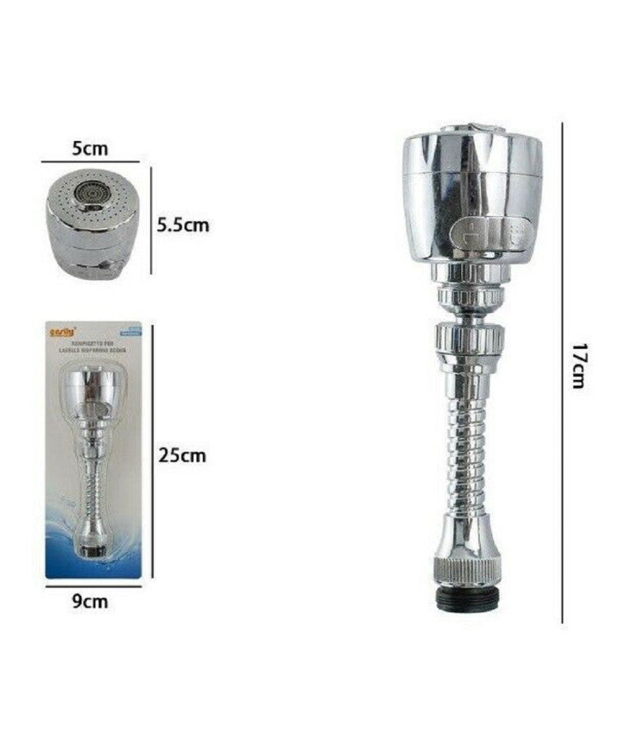 Aeratore Rompigetto Rubinetto Cucina Per Lavello Cromato Filtro Snodato 69273         