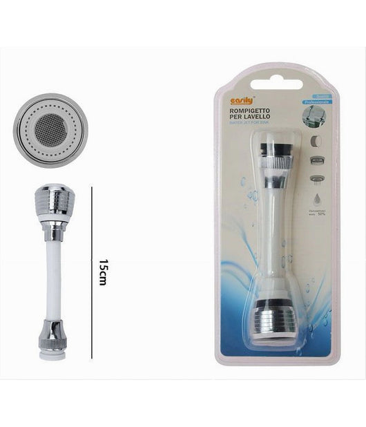 Aeratore Rompigetto Rubinetto Lavello Cucina Bigetto Cromato Bianco Snodo 69251         