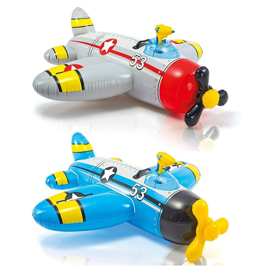 Trade Shop - Aereoplano Cavalcabile Gonfiabile Mare Piscina Con Pistola Acqua 2 Colori -