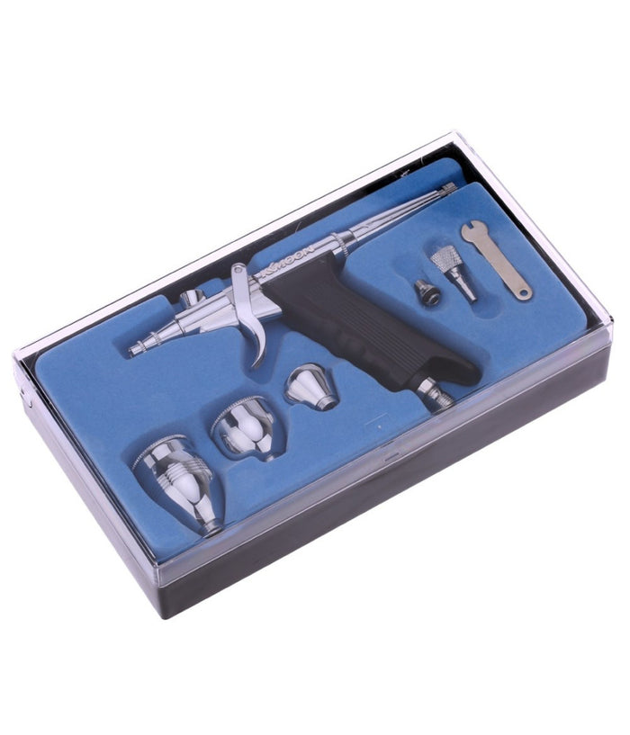 Aerografo Doppia Azione Tratto Fine 0,3mm Aeropenna Aria Compressa Serbatoi         