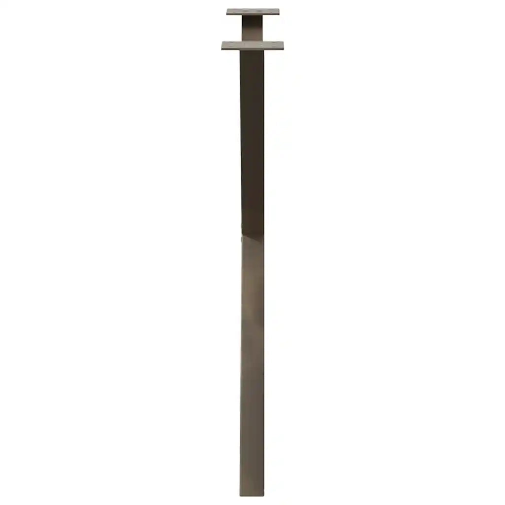 vidaXL Gambe per tavolo da pranzo a forma di X 2 pz in acciaio naturale 70x(72-73) cm
