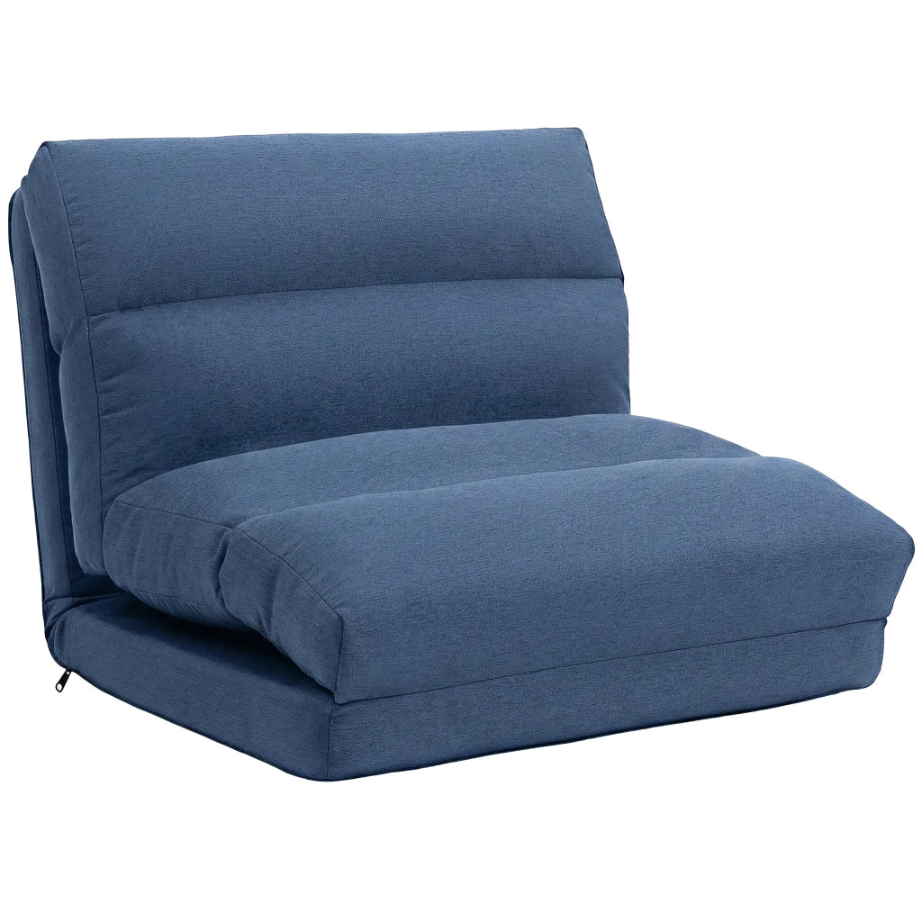 POLTRONA Reclinabile da pavimento 70x72x56 cm Blu in poliestere