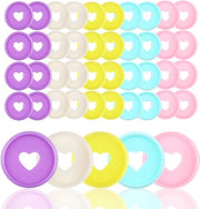 50 set di anelli di fissaggio a disco in plastica per album di scrapbooking e planner - colori vivaci e chiari