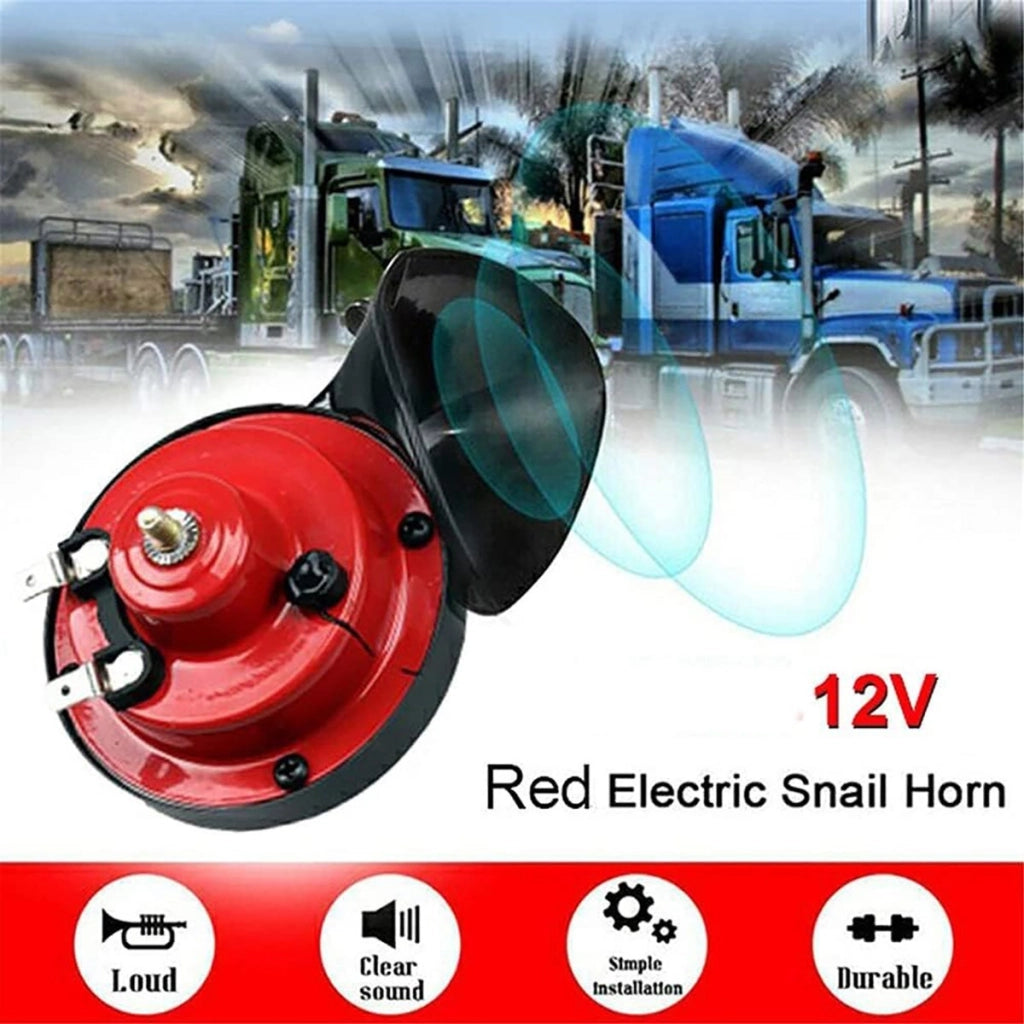 CLACSON TROMBE AUTO 12V 110DB CHI OCCIO ROSSE IMPERMEABILI UNIVERSALI 78MM