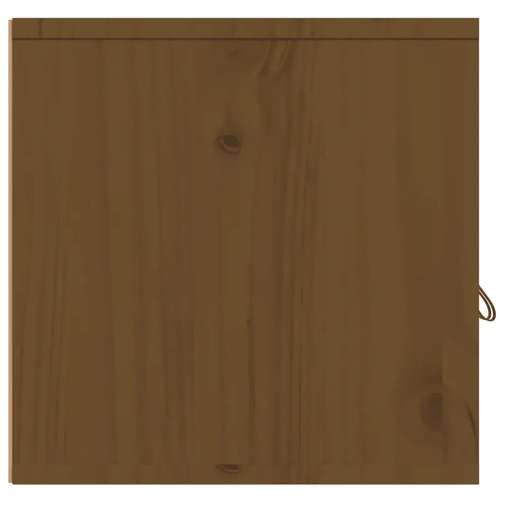 Pensili 2 pz Marrone ambra 60x30x30cm in Legno Massello di Pino 818372