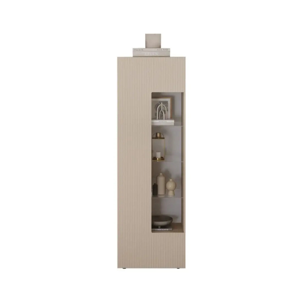 Vetrina SCENA – L60 x H187 x P42 cm – 1 porta – Colore Cashmere
