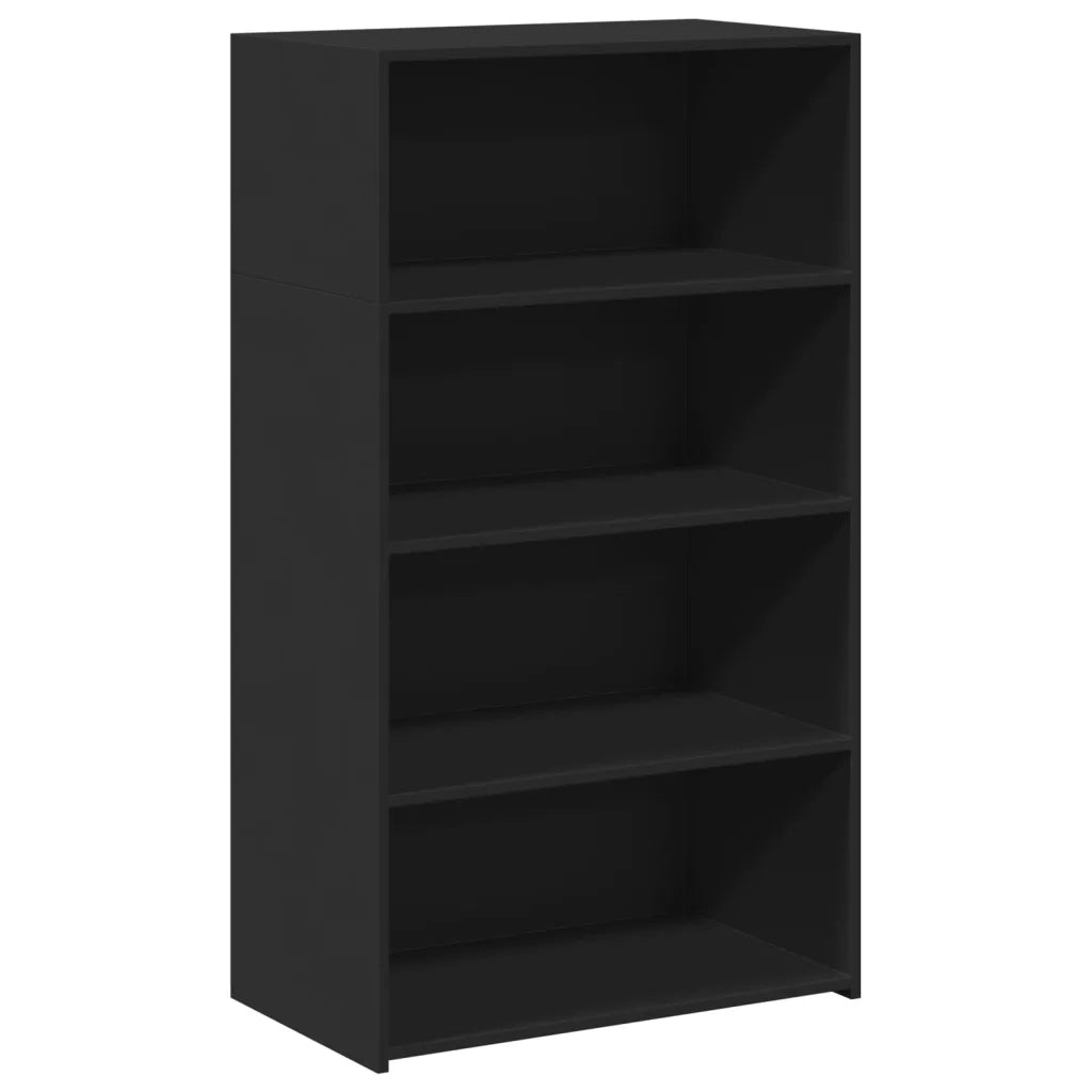 Credenza | Madia | Buffet da pranzo | Armadio da pranzo Nera 70x41x124 cm in Legno Multistrato