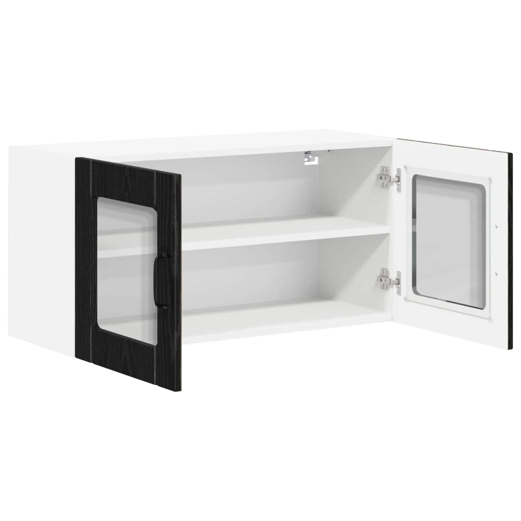 Mobile da cucina moderno e funzionale con pratico spazio contenitivo 80 x 31 x 40 cm legno composito nero 02_0053965