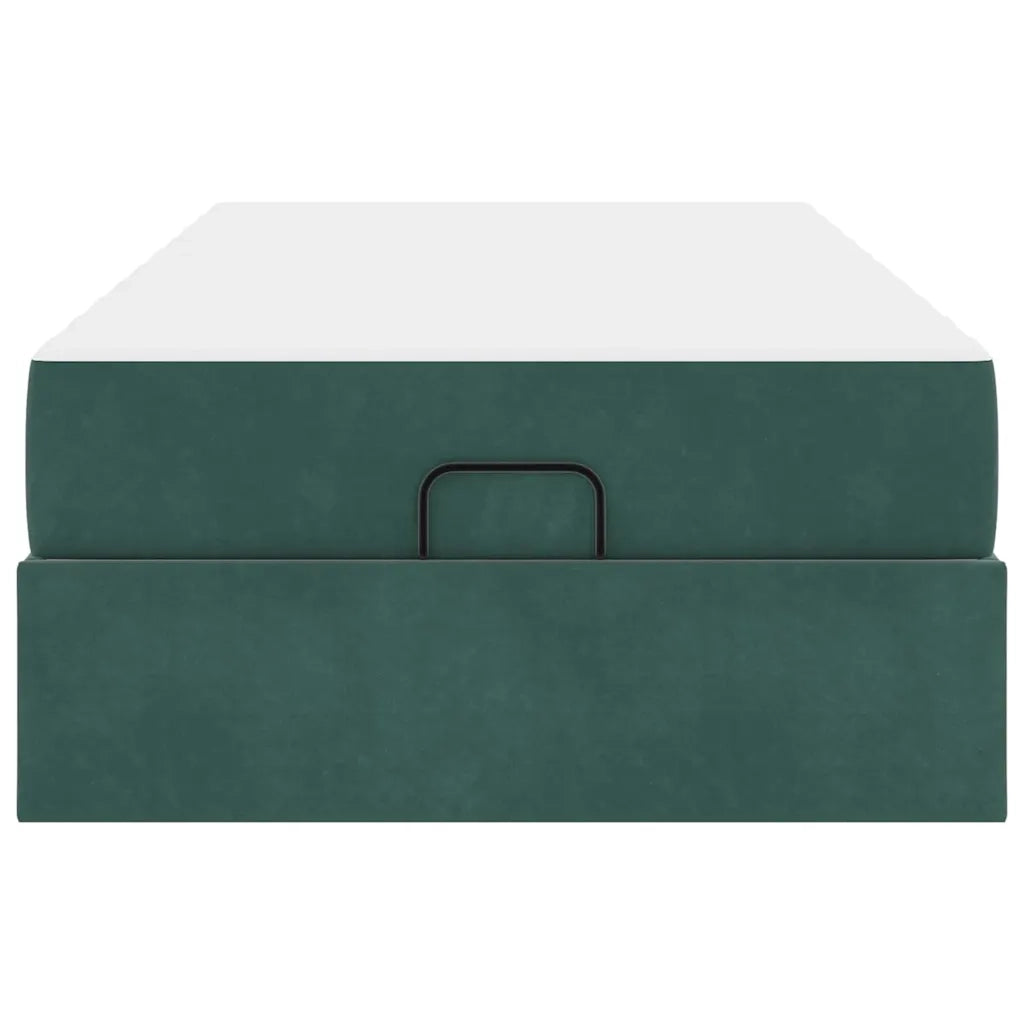 vidaXL Struttura del letto Verde scuro 90 x 200 cm Velluto