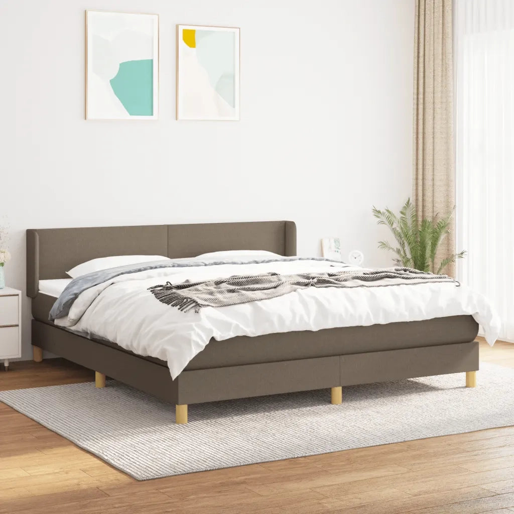 Giroletto a Molle con Materasso Tortora 160x200 cm in Tessuto cod mxl 63682