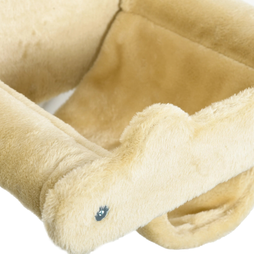 Scaletta per gatti ¨C zephmum ¨C 4 pezzi, 3 gradini, 2 piattaforme, amaca, rivestimento in peluche, beige