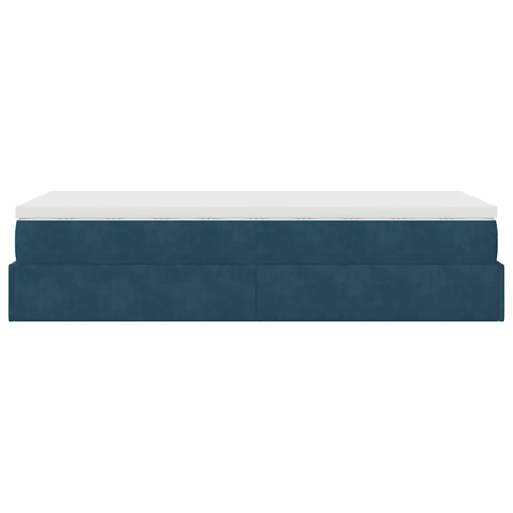 Struttura Letto Pouf con Materasso 90x190 cm in Velluto