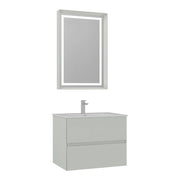 Set mobile lavabo con specchio (2 pezzi) "Nest 71 v2" - 71 x 51 x 55 cm - Cashmere opaco