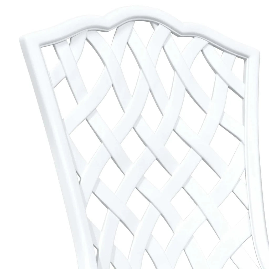 Set di Tavolo da Giardino 3 pcs Bianco Alluminio pressofuso 3334750