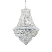 Lampadario Classico Dubai Metallo-Cristallo Cromo 24 Luci E14