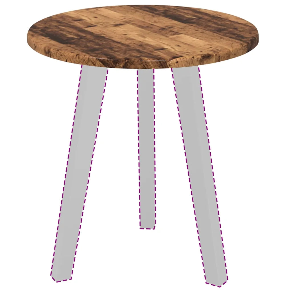 Piano del tavolo Legno vecchio Ø 40 x 1,5 cm Legno multistrato 880389