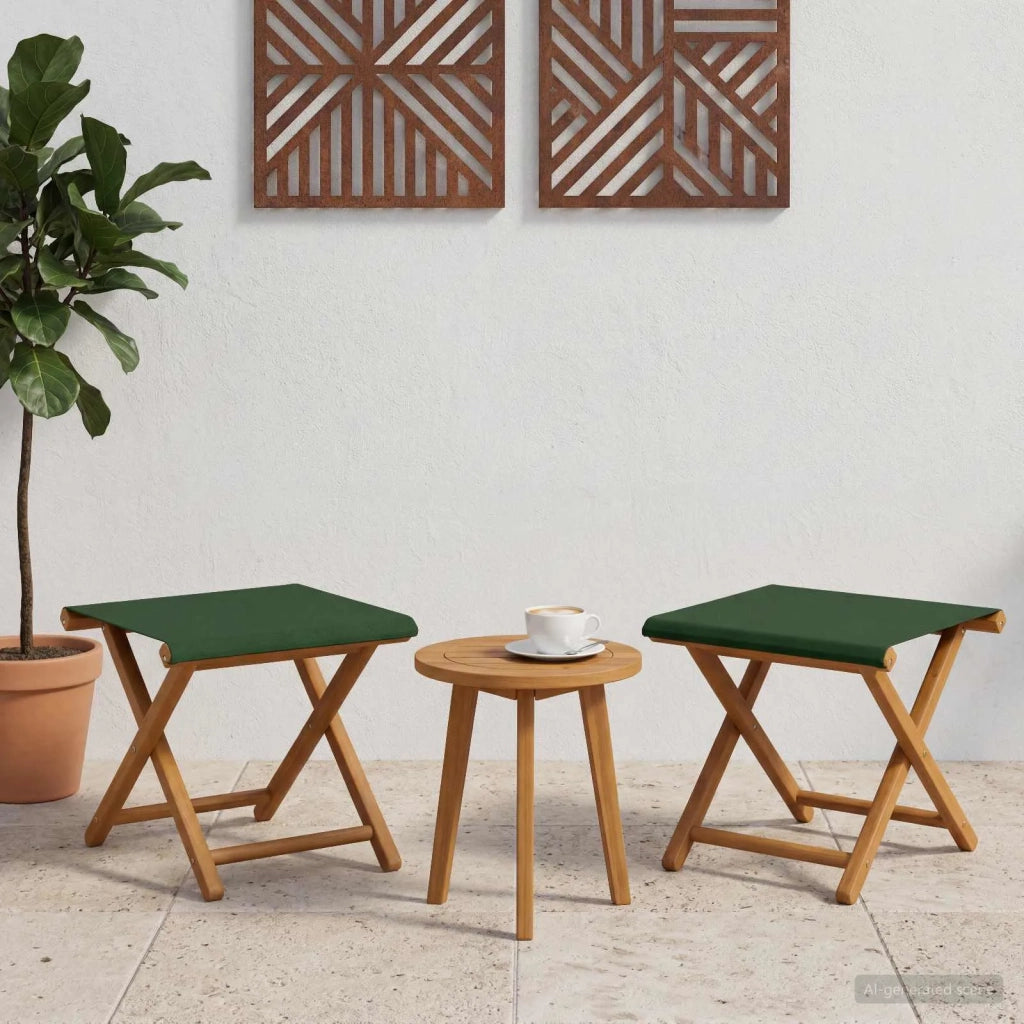 Lettino 2 pcs Legno di Eucalipto Massello Verde 42024897
