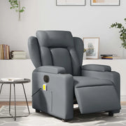 Poltrona Massaggiante Elettrica Reclinabile Grigio Similpelle 3204540