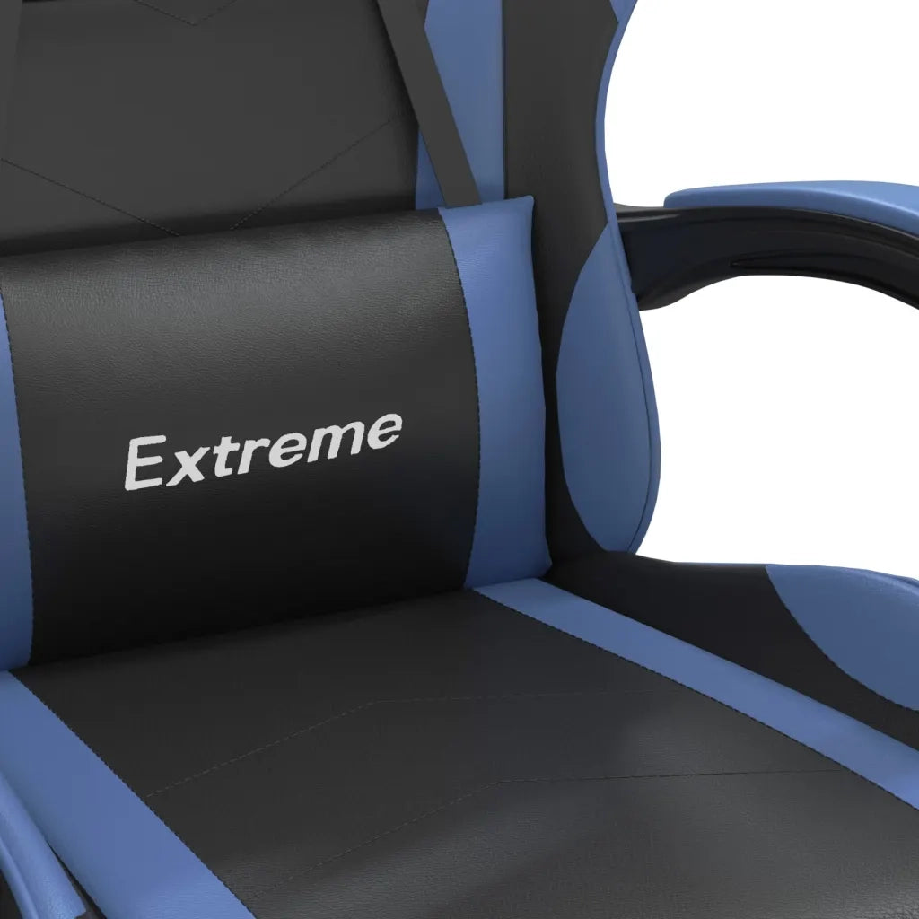 vidaXL Sedia da Gaming Nera e Blu in Similpelle